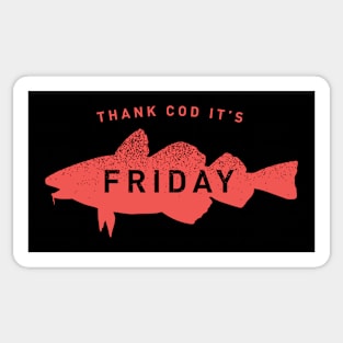 Thank Cod It's Friday Sticker